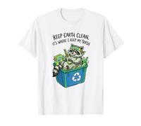 Jour de la Terre : « Gardez la Terre Propre », C'est là Que Je Range Mes déchets de Raton Laveur T-Shirt