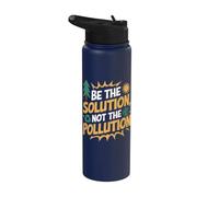 Jour de la Terre Soyez la solution, pas la pollution Stainless Steel Insulated Water Bottle