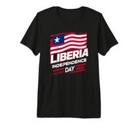 Jour de l'indépendance du Libéria 26 Juillet 2026 Drapeau Wiith Patriotique T-Shirt Haut de Gamme