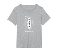 Jour de l'orange amérindien Vérité et réconciliation T-Shirt, Femme Grandes Tailles, Gris Chiné, 5X