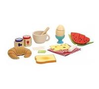 Vilac - Le p'tit dejeuné Jour de marché - Jouet en Bois - 12 pièces à découper - pour Les Enfants à partir de 2 Ans - pour Faire comme Les Grands - 8120
