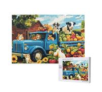 Jour De Thanksgiving Puzzle Animal 3000 Pièces Adultes,DIY Puzzles Art avec Boîte d'emballage et Photos de Référence,Relaxation/Soulagement du Stress/Jeux Amusants,Creatif Cadeau pour Femme M-534