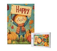 Jour De Thanksgiving Puzzle Automne 120 Pièces Adultes,DIY Puzzles Art avec Boîte d'emballage et Photos de Référence,Relaxation/Soulagement du Stress/Jeux Amusants,Creatif Cadeau pour Femme M-1272
