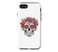 Jour des Fleurs mortes Tête de Mort en Sucre Dia de Los Muertos Coque pour iPhone SE (2020) / 7/8