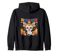 Jour des Morts Chihuahua Lover Cute Skull Dog Celebration Sweat à Capuche