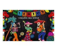 Jour des Morts Halloween Fond Fête De Danse Fiesta Crâne Toile De Fond Dia De Los Muertos Fête d'anniversaire Photomaton Bannière 110x180 Cm