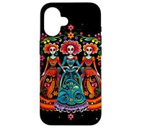 Jour des Morts Sugar Skull Trois Femmes Festival Mexicain Coque pour iPhone 16