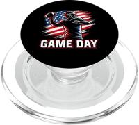 Jour du Match de Football américain - Amant Patriotique de Football américain PopSockets PopGrip pour MagSafe
