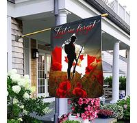 Jour Du Souvenir : Nous Nous Agenouillons Pour Les Morts Drapeau De Jardin Coupe-Vent Et Étancheune Jardin Signe Double Face Drapeau De Décoration Décoration Pour Porche Maison Extérieure S