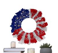 Jour du Souvenir Patriotique, 4 Juillet Couronnes, Patriotique pour la Porte D'entrée | 4 Juillet Garland Décoration Murale pour Fenêtre de Jardin Balcon Chemin