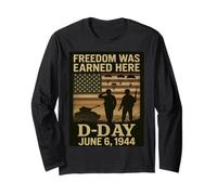 Jour J 81e Anniversaire Normandie 1944 Militaire Hommage Homme Manche Longue