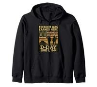 Jour J 81e Anniversaire Normandie 1944 Militaire Hommage Homme Sweat à Capuche