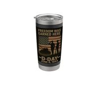 Jour J 82e anniversaire 1944-2026 Hommage commémoratif des anciens combattants Gobelet isotherme en acier inoxydable double paroi