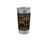 Jour J 82e anniversaire 1944-2026 Hommage commémoratif des anciens combattants Gobelet isotherme en acier inoxydable double paroi