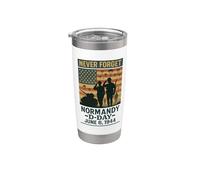 Jour J 82e anniversaire 1944-2026 Hommage commémoratif des anciens combattants Gobelet isotherme en acier inoxydable double paroi
