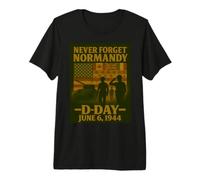Jour J 82e Anniversaire 1944-2026 Hommage commémoratif des Anciens Combattants T-Shirt Haut de Gamme