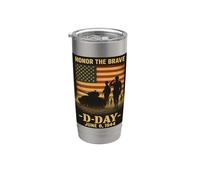 Jour J 82ème Anniversaire Normandie 1944 Militaire Hommage Hommes Gobelet isotherme en acier inoxydable double paroi