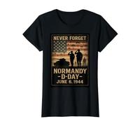 Jour J 82ème Anniversaire Normandie 1944 Militaire Hommage Hommes T-Shirt Graphique avec Valeur