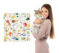 JourCraf Enveloppe de toilettage pour chat, fournitures de toilettage pour couper les ongles, retenue pour chat pour couper les ongles contre les rayures/fugues/morsures, lange pour apaiser et tenir