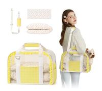 JourCraf Sac de transport pour chat de taille moyenne, sac de transport pour chien avec côtés souples avec maille respirante pour chats et chiens de petite et moyenne taille (jusqu'à 5,4 kg), pliable