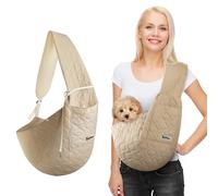 JourCraf Sac de transport pour chien et chat, mains libres, sac de transport rembourré réglable pour animal domestique avec bandoulière réglable, harnais de sécurité de voyage, lavable en machine,