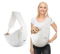 JourCraf Sac de transport pour chien et chat, mains libres, sac de transport rembourré réglable pour animal domestique avec bandoulière réglable, harnais de sécurité de voyage, lavable en machine,