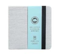 Journal aquarelle carré de 24 feuilles de papier de coton pour aquarelle, 11,9 x 11,9 cm, pour artistes, étudiants, croquis