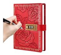 Journal avec cadenas - Carnet de mots de passe B6 - 224 pages - Couverture rigide - Rose - Doublure - Organiseur personnel pour femmes, hommes, , garçons et filles - Pour l'école, les voyages
