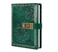 Journal avec serrure doublée, couverture rigide rose en cuir, agenda | Carnet de notes B6 pour école, voyage, anniversaire, Noël, filles, garçons, femmes, enfants, adultes