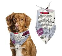 Journal avec Un Lettrage de Londres pour Chien, Bandana Triangulaire, Bavoir Mignon pour Animal de Compagnie, Foulard pour Petit, Moyen et Grand Animal de Compagnie