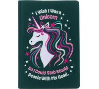 Journal brodé I Wish I Was a Unicorn (J'aimerais être une licorne)