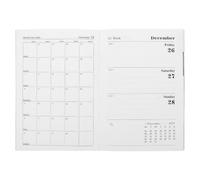 Journal Calendrier A5 en Anglais, Couverture Holographique Pu, Agenda | Pages Claires, Suivi des Objectifs, Notes de Réunion et École, pour Budgets et Stylos