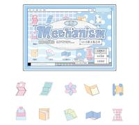 Journal créatif en papier cartonné 12 feuilles interactives pré-découpées pour loisirs créatifs en famille, salle de rtisanat Candy Planet