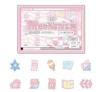 Journal créatif en papier cartonné 12 feuilles interactives pré-découpées pour loisirs créatifs en famille, salle de rtisanat Candy Planet