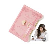 Journal créatif rétro - Carnet personnel en cuir de 15 cm | avec serrure et clé, 360 pages, rechargeable - Journal intime secret pour femmes et filles