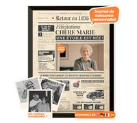 Journal d’anniversaire 1936 - affiche personnalisée avec photo, nom et message - cadeau original 89 ans homme femme - style vintage avec cadre en option - affiche rétro souvenir inoubliable