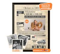 Journal d’anniversaire 1985 - affiche personnalisée avec photo, nom et message - cadeau original 40 ans homme femme - style vintage avec cadre en option - affiche rétro souvenir inoubliable
