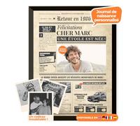 Journal d’anniversaire 1986 - affiche personnalisée avec photo, nom et message - cadeau original 39 ans homme femme - style vintage avec cadre en option - affiche rétro souvenir inoubliable
