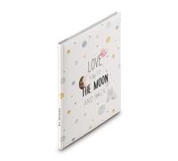 Hama Album Photo et Journal Bébé "To The Moon" (22x29 cm, 44 Pages Illustrées, Souvenirs des Premières Fois, Couverture Art Print Rembourrée, Format Livre, Papier FSC Mix) Multicolore
