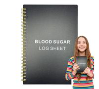Journal de bord diabétique, journal de la pression artérielle, carnet de bord portable de 60 pages A5 - Carnets de notes pour la gestion de la planification du régime de la santé Famille