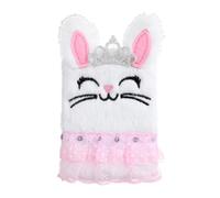 Journal de cahier de lapin, journal de lapin | cahier en peluche pour enfants avec journal flou | Journal secret super, doux et brillant pour Noël, anniversaire, Nouvel An, journal intime