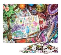 Journal de Cristal et de Gratitude Puzzles en Bois pour Adultes 300 Pièces Décoration Intérieure Cadeaux d'anniversaire pour Jeu De Défi Familial Jeux Éducatifs Stress Relief 300pcs (40x28cm)