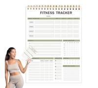 Journal de fitness pour femme - Carnet d'exercice quotidien avec pages épaisses, suivi de régime et d'entraînement pour objectifs de bien-être et suivi des progrès - Journal de fitness pour femmes