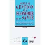 Journal De Gestion Et D'economie De La Santé 1-2024 - 42 Evaluation Des Pratiques Et Des Organisations De Santé 2024