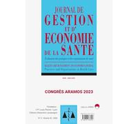 Journal de gestion et d'économie de la santé n°3 Volume 42: Congrès Aramos 2023