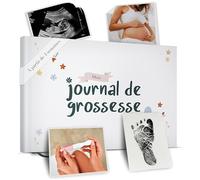 Journal de Grossesse à Offrir - Livre Grossesse de Luxe pour Futures Mamans - Carnet de Grossesse comprend Calendrier, Scrapbook, Check-list, Organisateur et Livre de Naissance Souvenirs (Animaux)