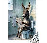 Journal de Lecture d'âne Puzzle 1000 Pièces Adulte, Papier Qualité Supérieure Jeu De Famille Cadeau d'anniversaire Éducatif Défi 38x26cm/1000pcs