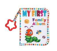 Journal de mémoire de famille extensible pour nourrissons et tout-petits, couverture en tissu lavable, développement de la petite enfance, outil d'apprentissage interactif, album photo de croissance