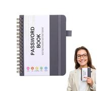 Journal de mots de passe Internet - Tracker de connexion portable et organisateur de détails numériques, gestionnaire de mots de passe A6 sécurisé pour les sites Web, les e-mails et les noms
