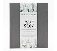 Journal de prière « Dear Son : A Prompted Prayer » et livre de souvenirs d'enfance pour bébé - Gris | Cadeau de bébé garçon | Album de scrapbooking pour nouveau-né